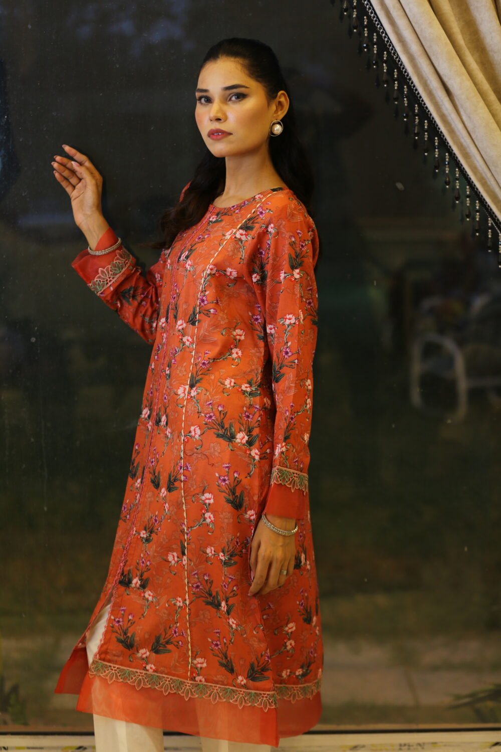 Floral Bloom – Floral Lawn Kurti for Everyday Wear - Image 3