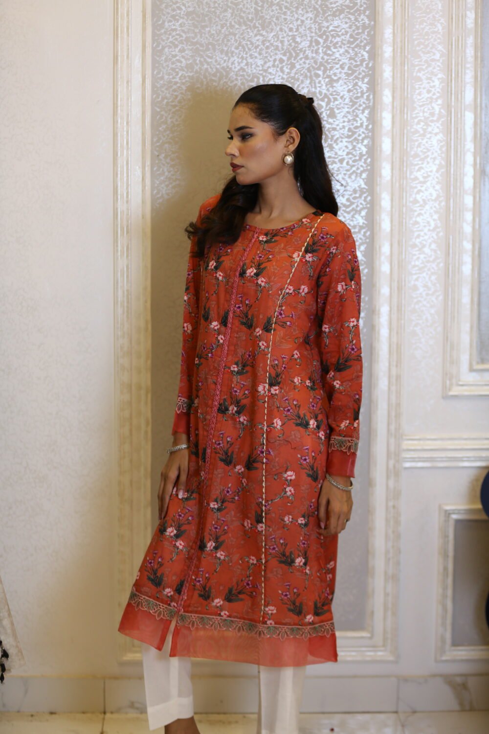 Floral Bloom – Floral Lawn Kurti for Everyday Wear - Image 4