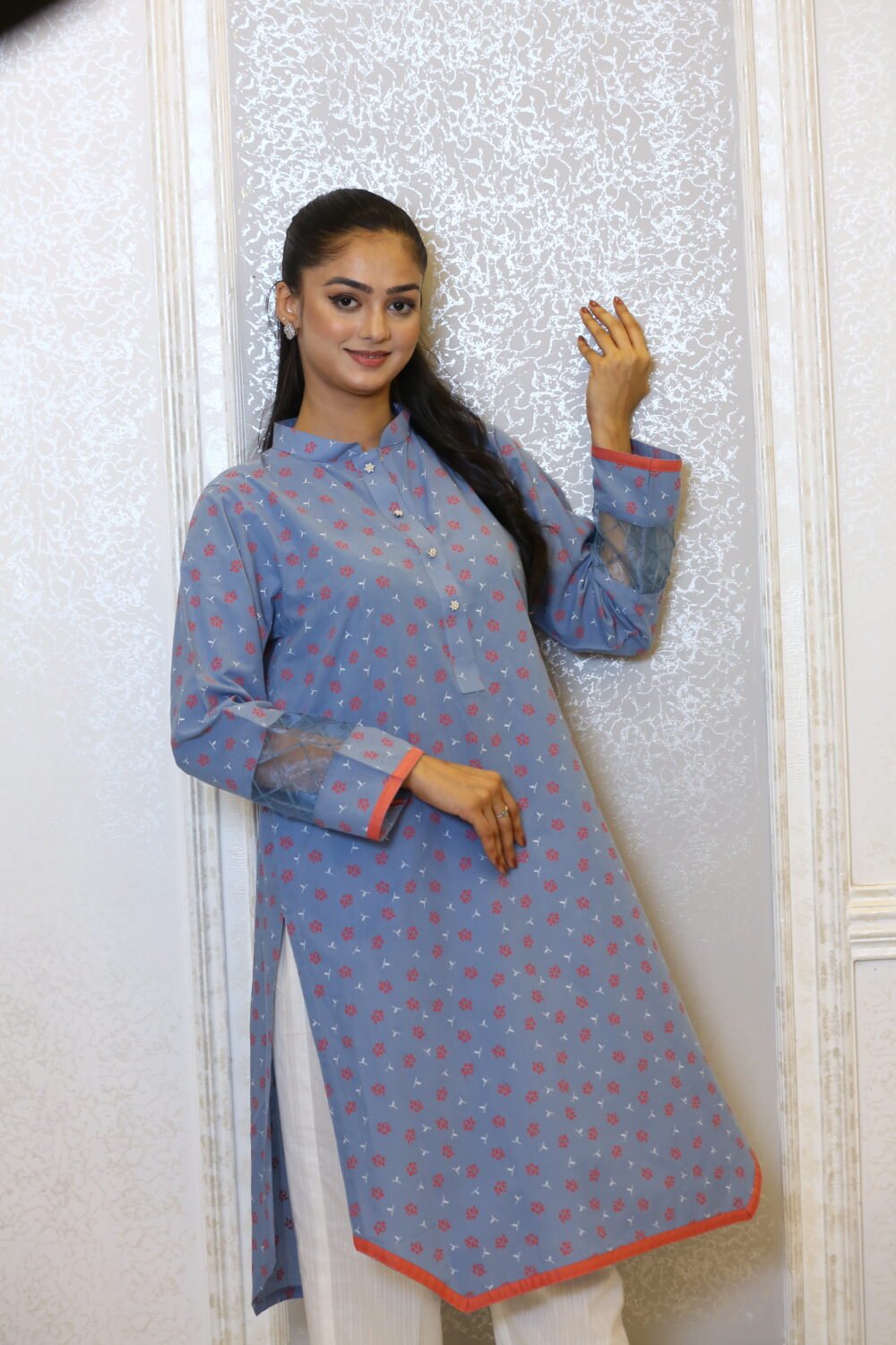 Sky Soft – Light Blue Lawn Shirt for Casual Wear - Image 5